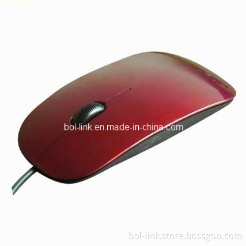 Ultra Slim Wired Optical Mouse Red Color (CYM-8009)
